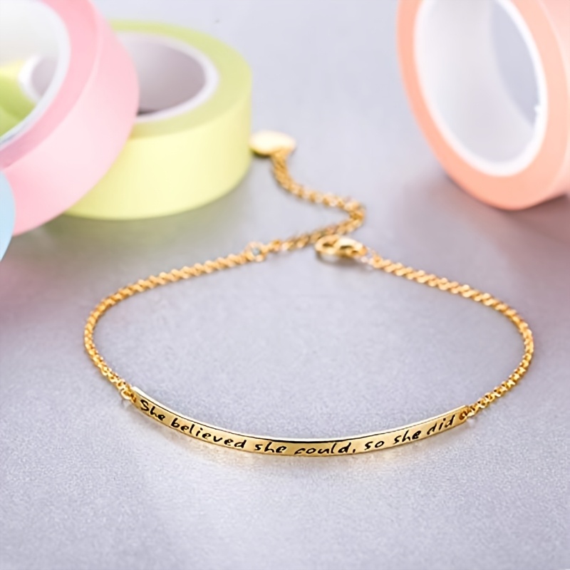 Women's Inspirational Adjustable Stainless Steel Bracelet